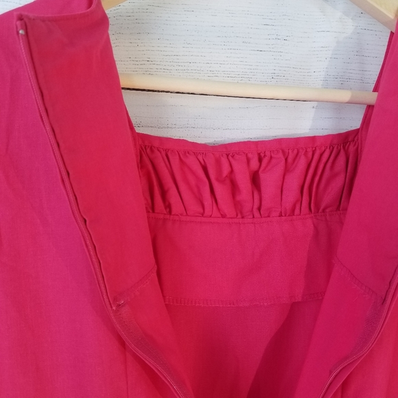 💖 Handmade Fuchsia Puff Sleeve Dress Cottagecore M 👗 - Picture 5 of 9